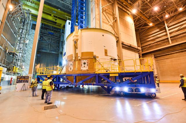 NASA image: Engine Section for NASA’s SLS Rocket Moved for Final Integration